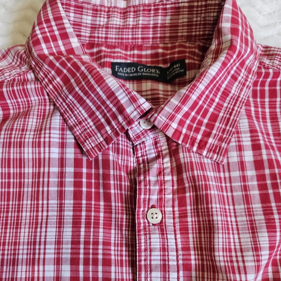 Faded Glory Plaid Button Down - Picture 3 of 9